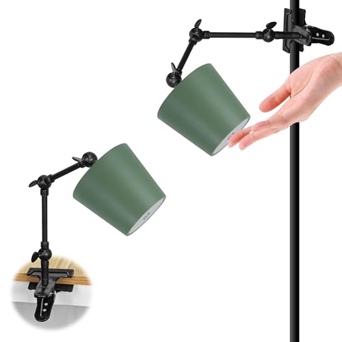 SKIVTGLAMP LED Clip Light, Pole Mounted, Tpye-C Rechargeable, Eye-friendly, Signage Light, Cordless Electricity, No Wiring Required, Arm: 3.9 inches (10 cm), Touch Operation, 3 Ways 3 Level Dimming