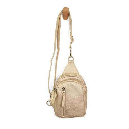 Image of Joy Susan Skyler Sling Bag: Vegan Leather, Zippered Closure, Brass Plated Hardware