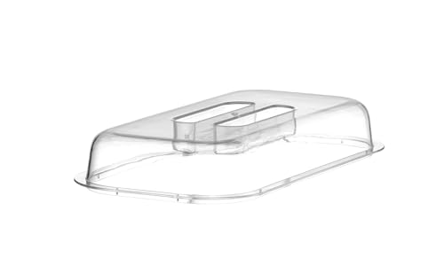 HENDI Buffetwärmer, mit 3x GN1/3 Behälter, transparenten Deckeln, Temperaturbereich: 40° bis 75°C, Speisenwärmer, Warmhalteplatte, Heizplatte, 230V/400W, 657x381x(H)161mm, Edelstahl, Polypropylen