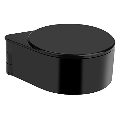 Alvinlite 3 Tier Margarita Salt Rimmer Salt Rim Lime Glass for Cocktail Bartender Tool Party Home Black