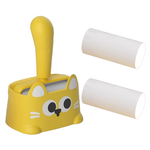 Krmoau Rodillo de pelusa, limpiador reutilizable para el hogar con rodillos de repuesto, quitapelos apto para mascotas, para ropa, muebles, suelo, oficina, asiento de coche, viajes, etc