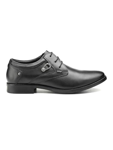 Image of Lee Cooper LC2024B3R Men's Leather Derby Formal Shoes | Lightweight, Comfortable & Stylish Lace-Ups for Office, Business