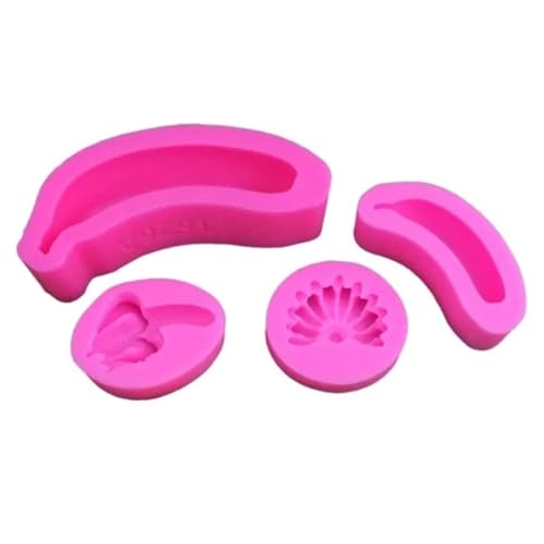 Molde de silicona para fondant con forma de banana 3D miniatura 5