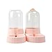 KiBcsLic Automatic Pet Feeder, Food Dispenser Feeding Station, Nonslip Bottom, Food Bowls Pet Bowl Cats Feeder Container for Dogs Cats Household, Pink