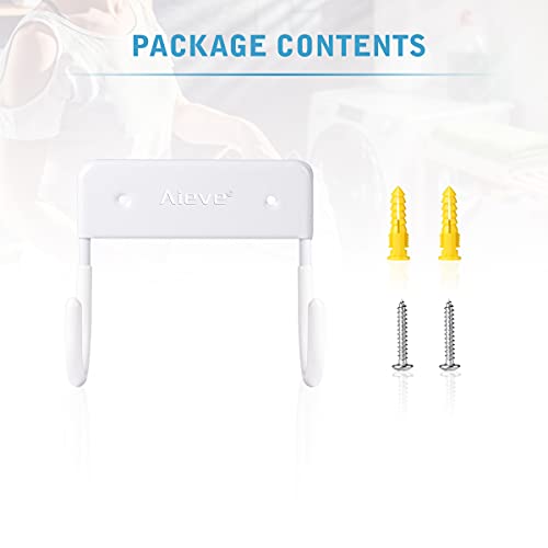 AIEVE Ironing Board Hanger Hook, Large & Small Ironing Board Storage Wall Mounted Holder Bracket for Wall (Matte White) - Image 7