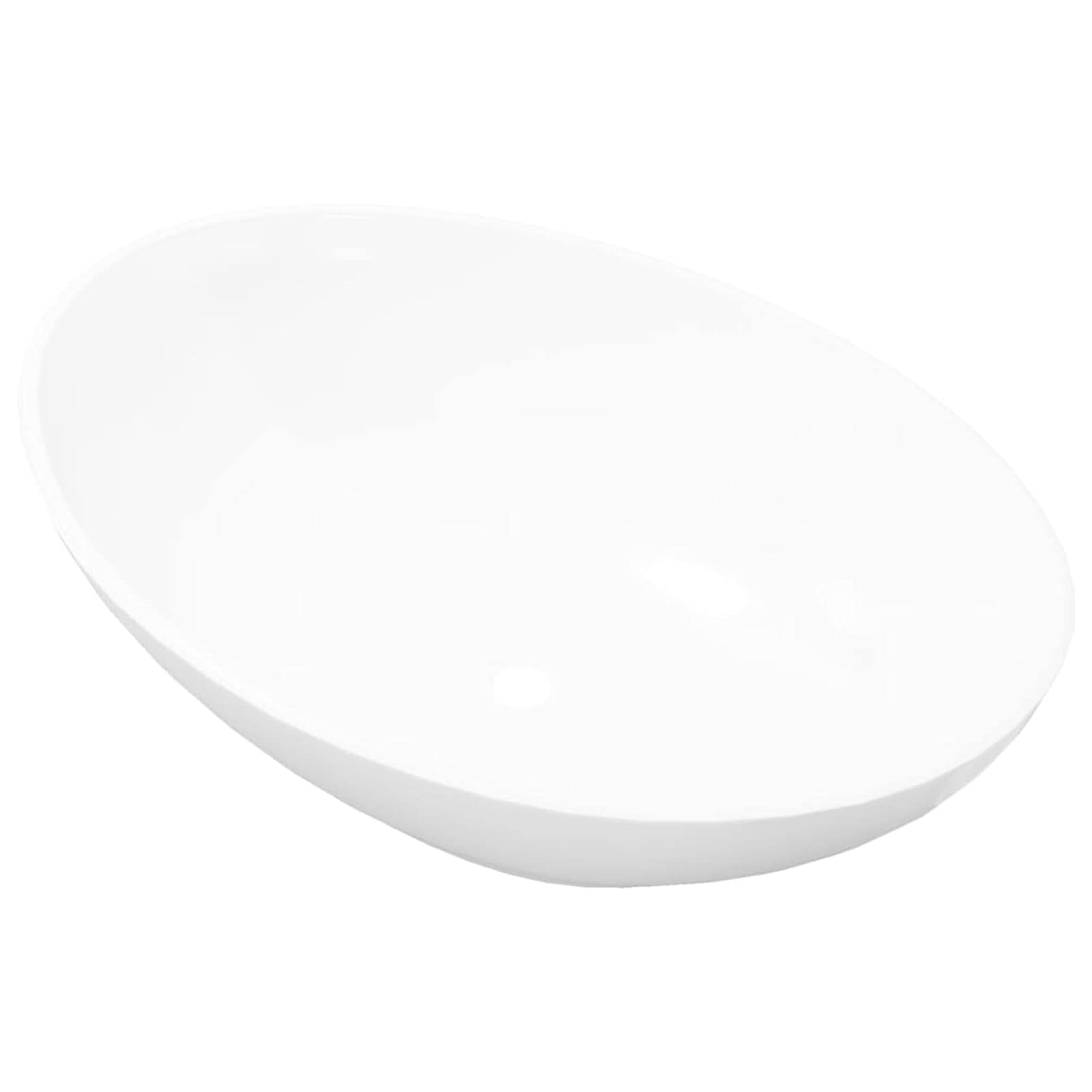 ShGaxin Lavabo Ovalado de cerámica Blanco 40x33 cm, Fregadero, Lavabo Baño, Lavamanos Baño, Lavatorio Casa De Banho, Mueble Lavabo sobre Encimera