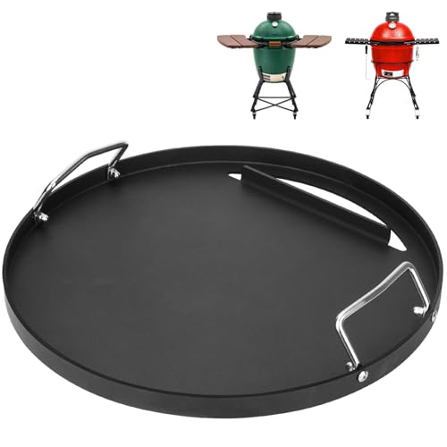 Full Size Griddle Inserts for Kamado Joe Classic Joe Series I II III 18" Charcoal Grill and Smoker, Flat Top Griddle for Large Big Green Egg Grill,Replacement Part for Vision for Solo Stove and Others