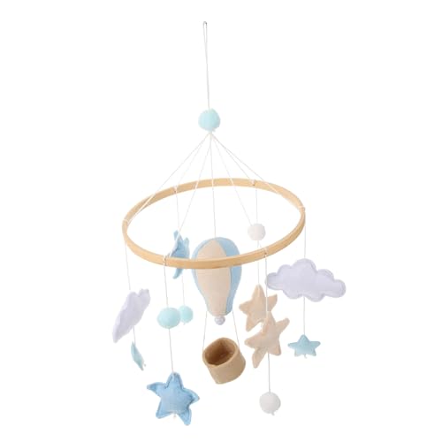 Holibanna Móvil De Cuna Con Bolas De Fieltro Forma De Estrella Decoración Colgante Para Habitaciones Infantiles Adorno De Pared Para Bebés y Juguete De Estimulación Visual Para Recién