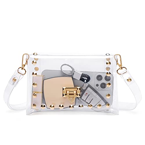 Image of MOETYANG Transparent Clutch Clear Purse Crossbody Shoulder Bags Stadium Approved Bags