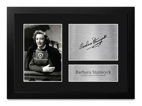 Cuadro de Barbara Stanwyck Sorry Wrong Number enmarcado A4 para coleccionistas de cine clásico
