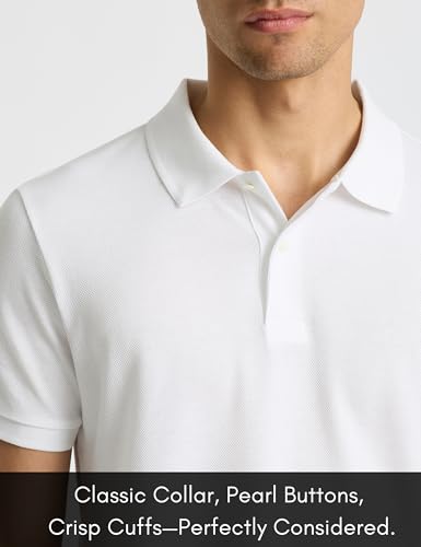 Camiseta polo clásica para hombre de algodón Good Earth®, de algodón australiano, con botones de nácar, prenda esencial diaria miniatura 5