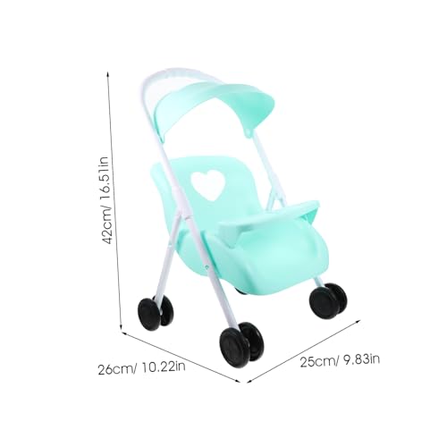 ibasenice Doll Stroller für Faltbarer Puppenwagen aus Robustem für Rollenspiele und Kreative Aktivitäten Perfektes für Geburtstage und Weihnachten Attraktives Zubehör für Puppenhäuser – Bild 3