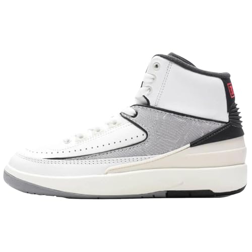 Jordan Big Kid's 2 Retro Python White/Fire Red-Black-Sail (DQ8562 102) - 6