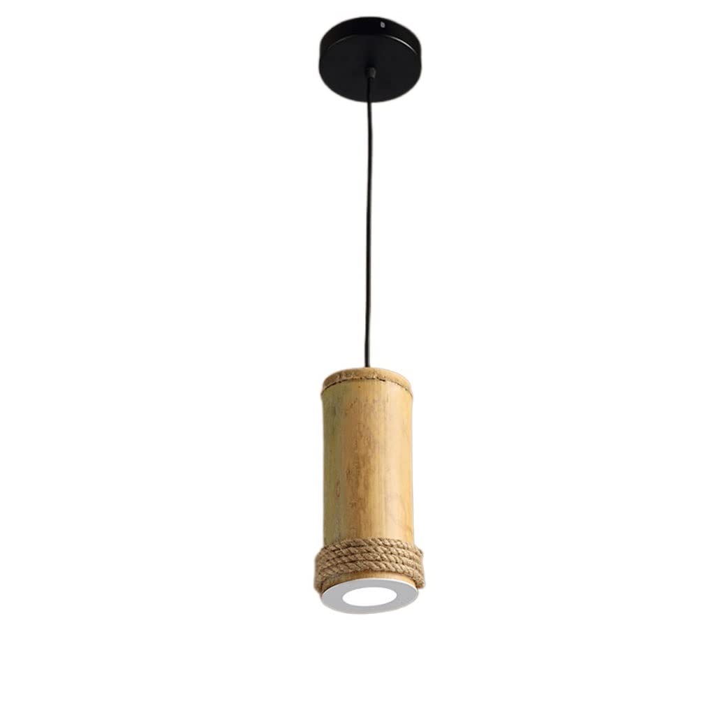 Lustre en bambou eclairage LED performant pour decoration interieure de bar