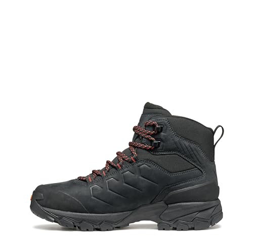 SCARPA Women's Moraine Polar GTX Waterproof Gore-Tex Insulated Boots for Backpacking & Hiking - Dark Anthracite/Coral - 8-8.5