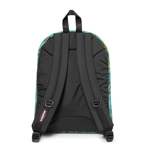 Image of EASTPAK Pinnacle - 38L Everyday Backpack with Dual Compartments, Organizer Front Pocket, Padded Back Panel & Shoulder Straps, Brize Palm Aqua