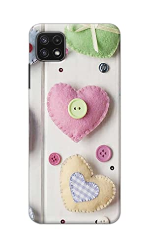 Image of PRINTFIDAA Heart Shape Hard Back Cover for Samsung Galaxy A22 5G, A22s 5G Back Cover -(P6) KAT1010
