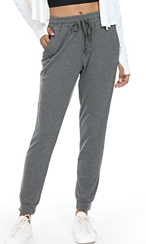 Amazon Brand - Find.Pantaloni da Yoga Casual da Donna Sportivi da Corsa con Tasche Small Dark Grey