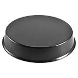 MOLUCKFU Bandeja De Pizza Redonda De Acero Al Carbono Antiadherente Para Hornear Casa y Cocinas Profesionales Resistente Altas Temperaturas Fácil De Limpiar