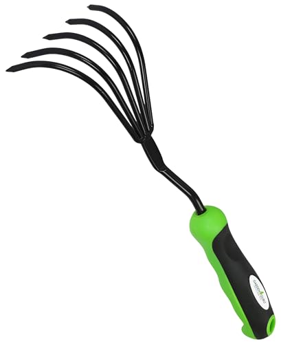 Garden Guru Hand Rake Cultivator with Ergonomic Handle
