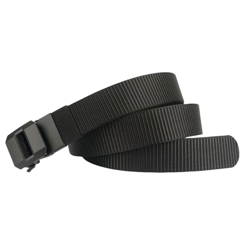 Men's Ratchet Belt | Stretch Adjustable Nylon Belt With Automatic Buckle | Skin-Friendly Waist Accessories For Casual, Formal Suit, Jeans, Golf, Hiking, Outdoor, Travel, Daily Wear