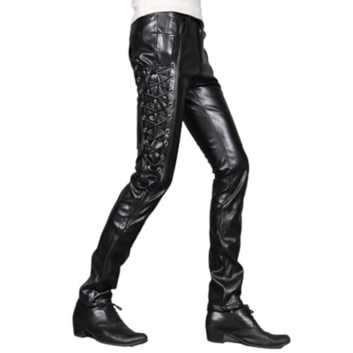 Pantalon de moto en cuir confortable stretch fini les vêtements rigides en voyage