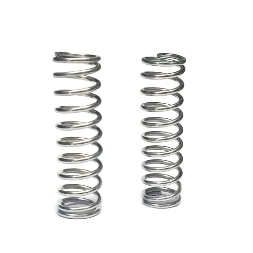 Image of MMTool PRODUCTS Compression Spring, Grade 2 Spring Steel Wire (PACK OF 2) (OD-14MM, WIRE DIA-1.5MM, LENGTH-50MM, Silver, 2)