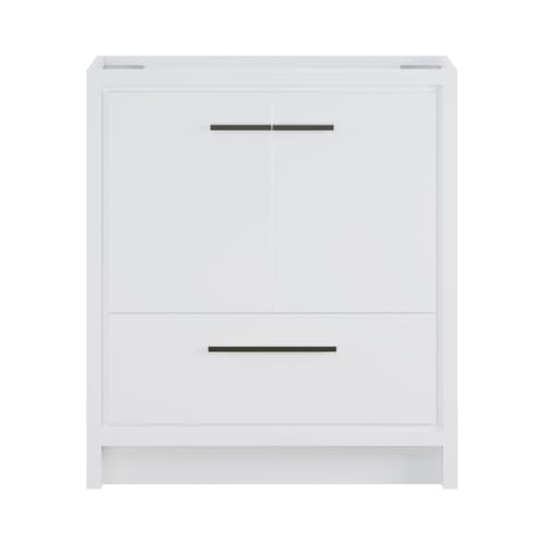 Swiss Madison Virage 30" Freestanding Bathroom Vanity in White Without