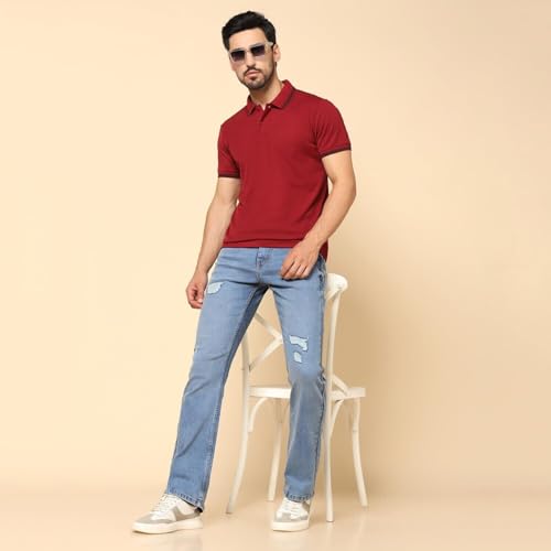 Image of INKKR Men's Soild Half Sleeve Polo T-Shirt Combo
