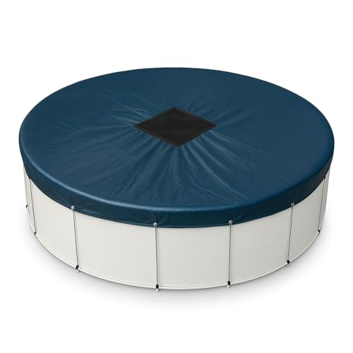 TERRE JARDIN Bâche Piscine Ronde 7 m 140 g/m² - Bache Hivernage Piscine Hors Sol - Bache 4 Saisons, Étanche - Filet d'Écoulement 35 x 35 cm - Cordon de...