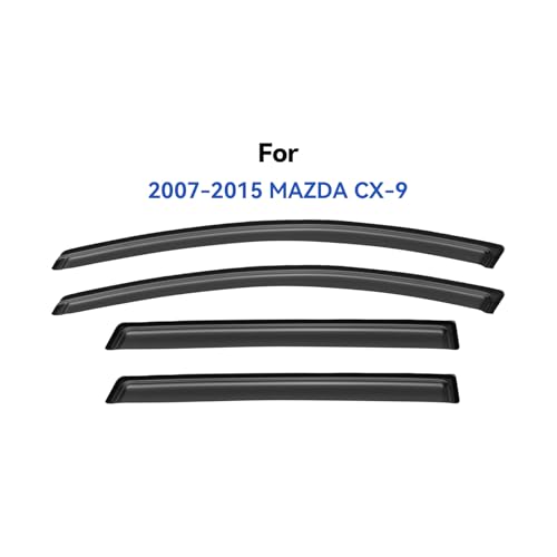 Image of Window Visors Rain Guards Shield for 2007-2015 Mazda CX-9, Out-Channel Window Vent Wind Deflectors Visors Shades for 07-15 Mazda CX9 CX 9