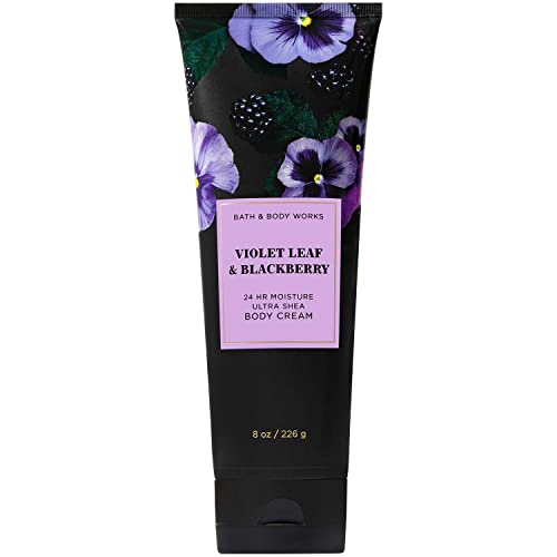 Bath and Body Works VIOLET LEAF & BLACKBERRY Ultra Shea Body Cream 8 Ounce, 2020 Limited Edition