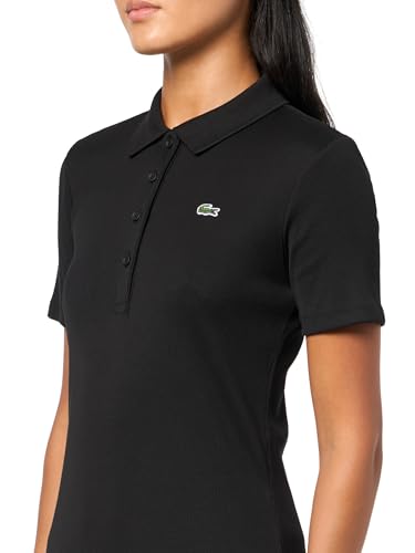 Image of Lacoste Women's Long Ribbed Cotton Polo Dress