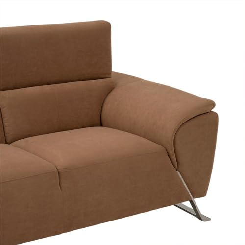 Image of Wakefit Sofa Set | 3 Year Warranty | Sofa 2 Seater, 2 Seater Sofa for Living Room, Wooden Sofa Set, Couch Sofa for Living Room, Sofa for Living Room - Magnus(Napoli : Tan)