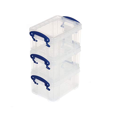 Really Useful Box - Caja de 0,3 litros (3 unidades), color transparente