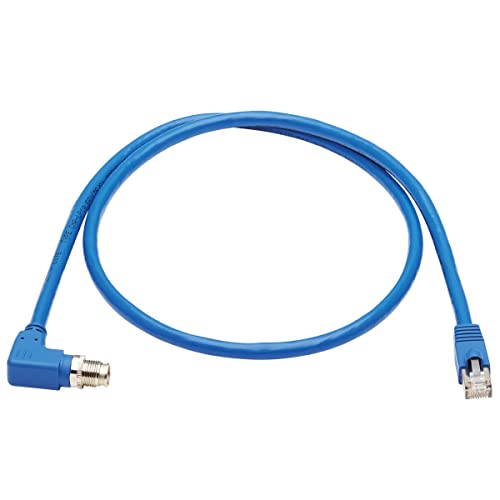 Câble M12 X-Code Cat6a 10G Tripp Lite anti-interférence IP68 angle droit - 2