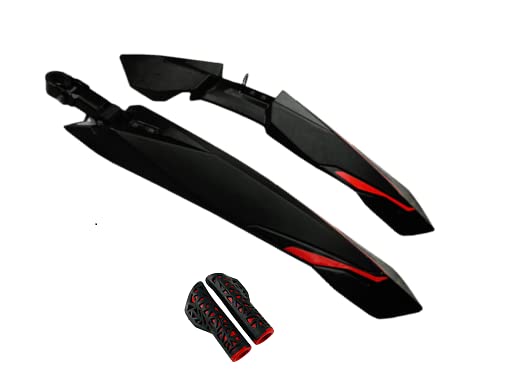 ShreNik Plastic Cycle Mudguard for Bicycle Fender Front and Rear Set Senior Standard Size Reflective Tape (Red Tape Grip Combo) (B0B7G5SFSK) Amazon Price History, Amazon Price Tracker