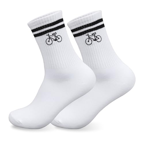 HUKUMA Rennrad Socken 35-46 Fahrradsocken Herren Fahrrad Geschenk für Herren Damen Rennrad Zubehör Fahrradfahrer Tennissocken Accessoires Lustiges Geschenk für Geburtstag Männer und Frauen