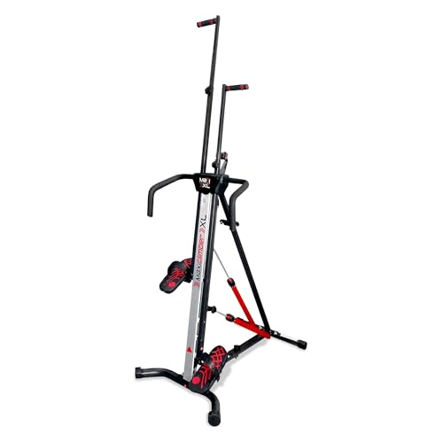 MaxiClimber XL-2000 Hydraulic Resistance Vertical Climber. Combines Muscle Toning + Aerobic Exercise for Maximum Calorie Burn. 12 Resistance Levels, Lightweight Aluminum Mainframe, Free Fitness App.