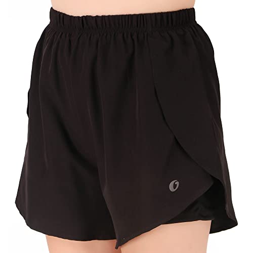 Image of Oysters Women's 2 in 1 Running Skirt Shorts Quick Dry Gym Athletic Workout Shorts for Women