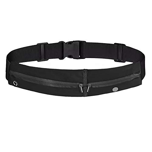 SANTER LABS Riñonera Deportiva Sport para Correr Extraplana Running Impermeable Bolsillos Gran Capacidad Móviles iPhone Samsung Huawei Seguridad Llaves Monedas Documentos Gafas Especial Deportes