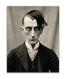 Freak Show Man Black & White Photo 11x14 Poster- Retro Gothic Portrait for Weird, Moody, Bizarre, Creepy, & Bizarre Halloween Vibes-Dark Academia Aesthetics for Horror Enthusiasts, Oddities Collectors