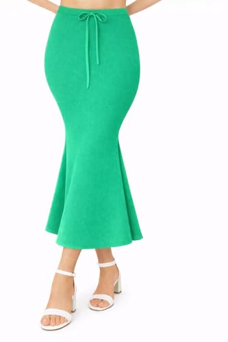 Image of Women's Seamless Cotton-Blend Saree Shapewear Petticoat - High-Waist Underskirt (S-XXL) - Fish-Cut, Breathable & Stretchable for Daily, Party