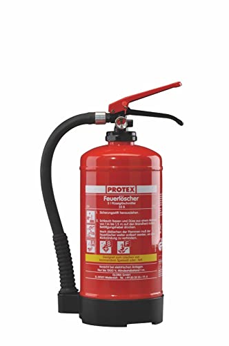 Feuerlöscher ABC Pulver Schaum Fettbrand 1,2,5,6,9,12kg KFZ mit Prüfnachweis, Größe: 3l ABF Fettbrand 13A, 45F=4LE, Farbe: Nein