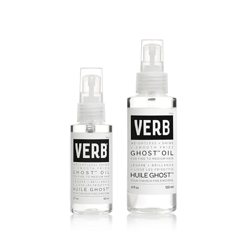 VERB Ghost Oil 2-Pack (2 fl oz + 4 fl oz) – Lightweight Frizz-Fighting Hair Oil for Fine Hair
