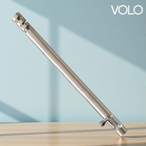Image of VOLO Aluminium Tower Bolt with Stainless Steel Rod - Heavy Duty Door & Window Latch for Home and Office | Main Door Tower Bolt | Kundi /Chitakini | Pack of 2 Pieces (Silver, 18 Inch)