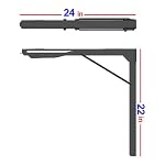 Ultrawall 24 inch Black Sturdy Folding Shelf Brackets, Heavy Duty Adjustable Steel Wall Mounted Collapsible Shelf… - Image 5
