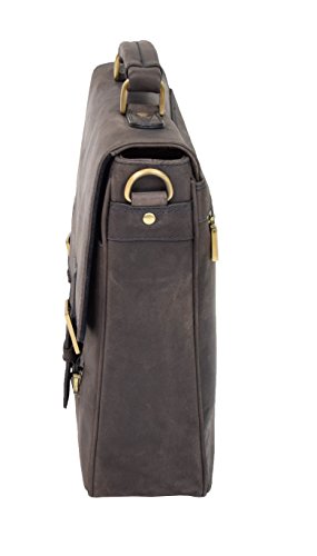 Real Leather Briefcase Cross Body Satchel Messenger Organiser Bag Cobar Blue4