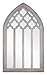 MCS Moroccan Arched Windowpane Wall Mirror, Gray