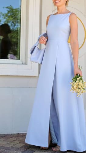 Fivsole Satin Mother of The Bride Dresses for Women Long A-Line Formal Evening Gowns4